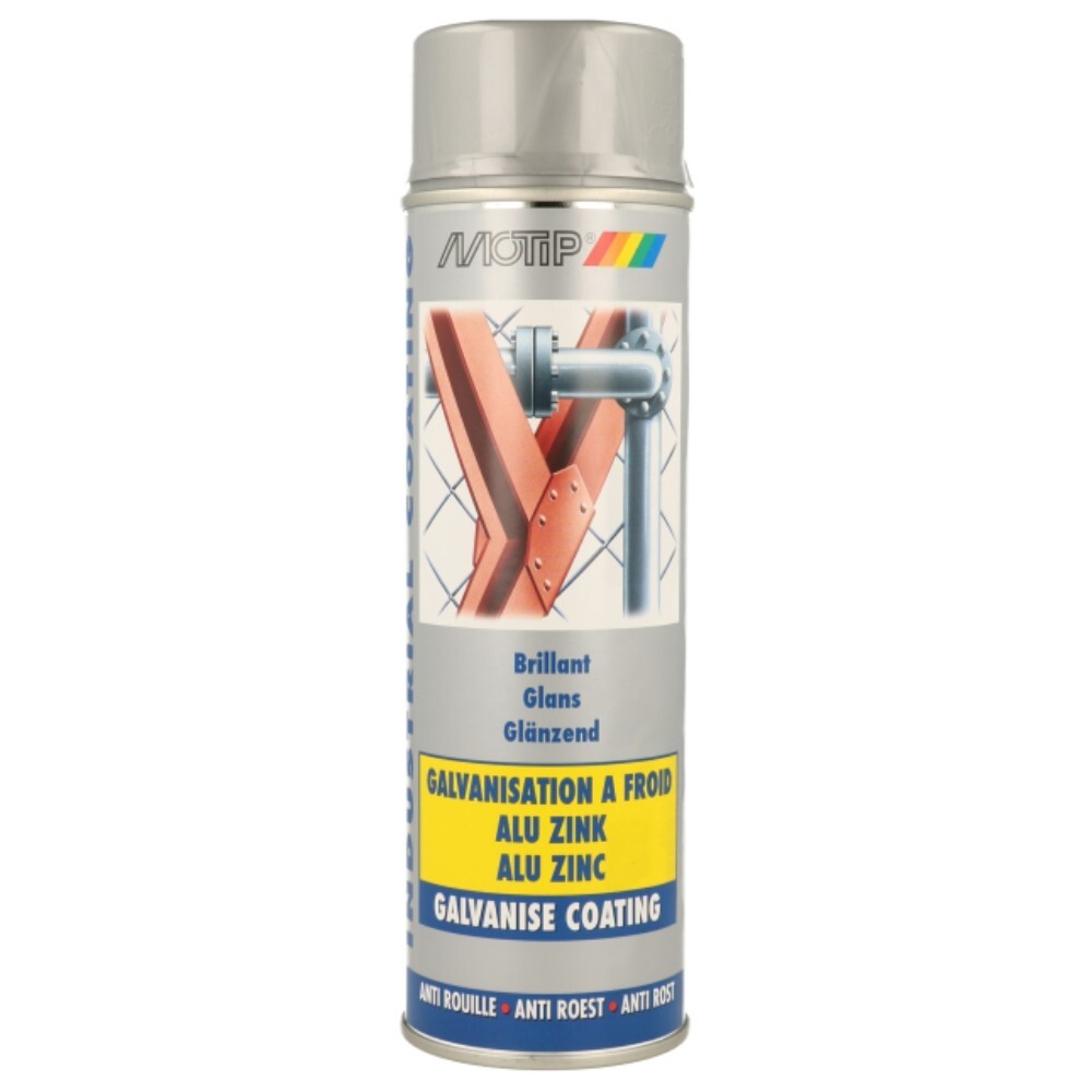 Stopper la rouille sur métal avec la peinture galvanisée alu-zinc Motip M07302 500ml