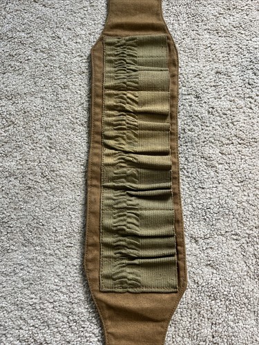 VINTAGE 4” 2260 24 Shell Loop Cartridge Belt COYOTE BROWN + BLACK - Picture 11 of 16