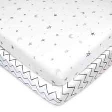 TL Care 2pk Fitted Mini Crib Sheets Portable / Mini Crib / Changing Pad NEW  