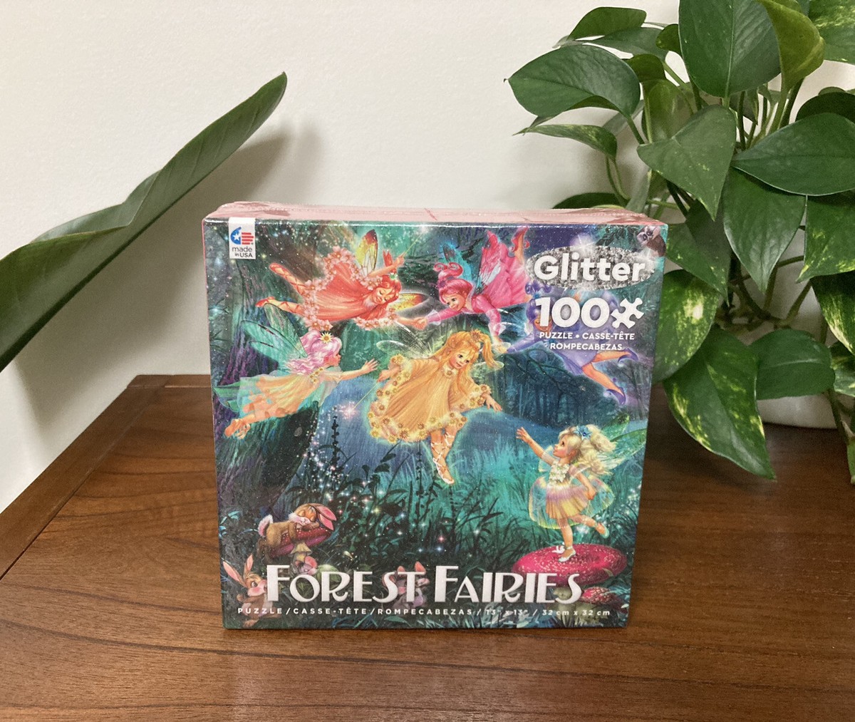 Forest Fairies Fairy Ring of Six-Glitter 100 Piece Jigsaw Puzzle