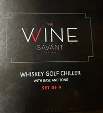 The Wine Savant Whiskey Golf Chiller Set Of 4 Open Box