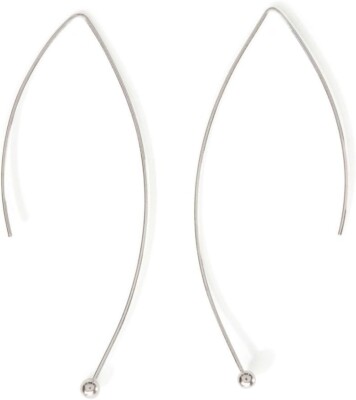 V-Shape Bright Silver Plate Earwires 1 Pair DIY Jewelry Making Supply Darice