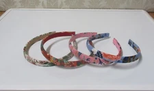 Handmade Preppy Multicolor 1/2" Rifle Paper Co Floral Fabric Headband Lot 4pc #4