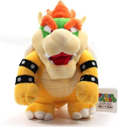 Super Mario Bros Bowser Koopa Plush Stuffed King Figure Game Toy Doll Gift 10" - Picture 1 of 6