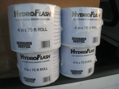 BENJAMIN OBDYKE HYDROFLASH 4'' x 75' - 4 ROLLS HYDRO FLASH house wrap tape