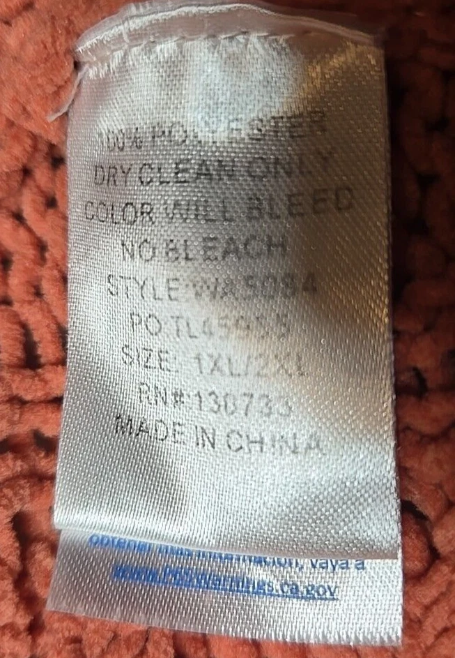 UMGEE 毛衣女式 1XL/2XL 开衫钩针编织开口橙色波西米亚上衣 — 第 4/4 张图片