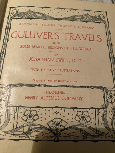 Gulliver's Travels Jonathan Swift Scarce Henry Altemus Edition 1899 Illustrated - Picture 7 of 9