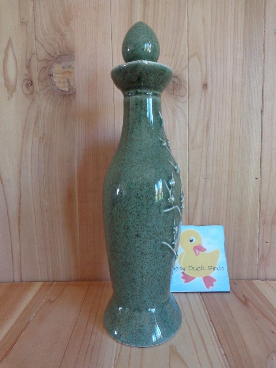 Jim Beam Decanter Green Floral 13
