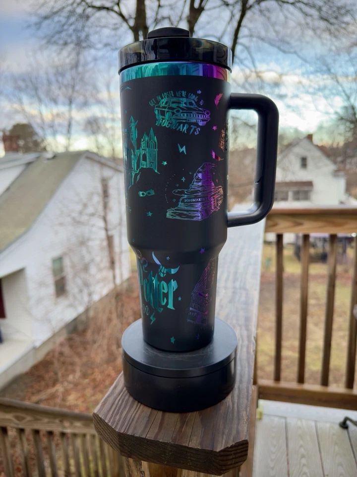 Vaso de 40 oz con grabado láser arco iris - inspirado en Harry Potter Foto 4 de 4