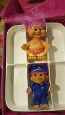 Vintage 1990s Troll Case With 2 Trolls, 1 Russ Berrie
