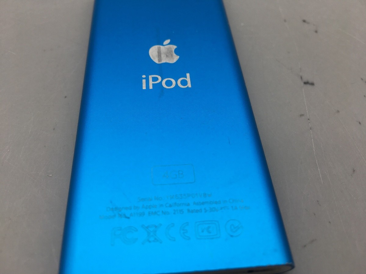 Apple iPod Nano 2nd Gen A1199 EMC 2115 4GB Blue 2006 MP3