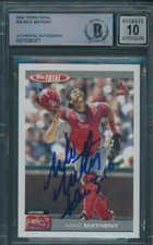 2004 Topps Total #68 Mike Matheny Beckett Authentic Signed Auto 10 *1077