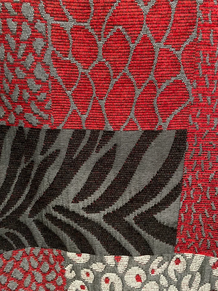 Chaqueta para mujer Studio Works diseño parche texturizado botón plateado talla mediana roja negra Foto 4 de 4