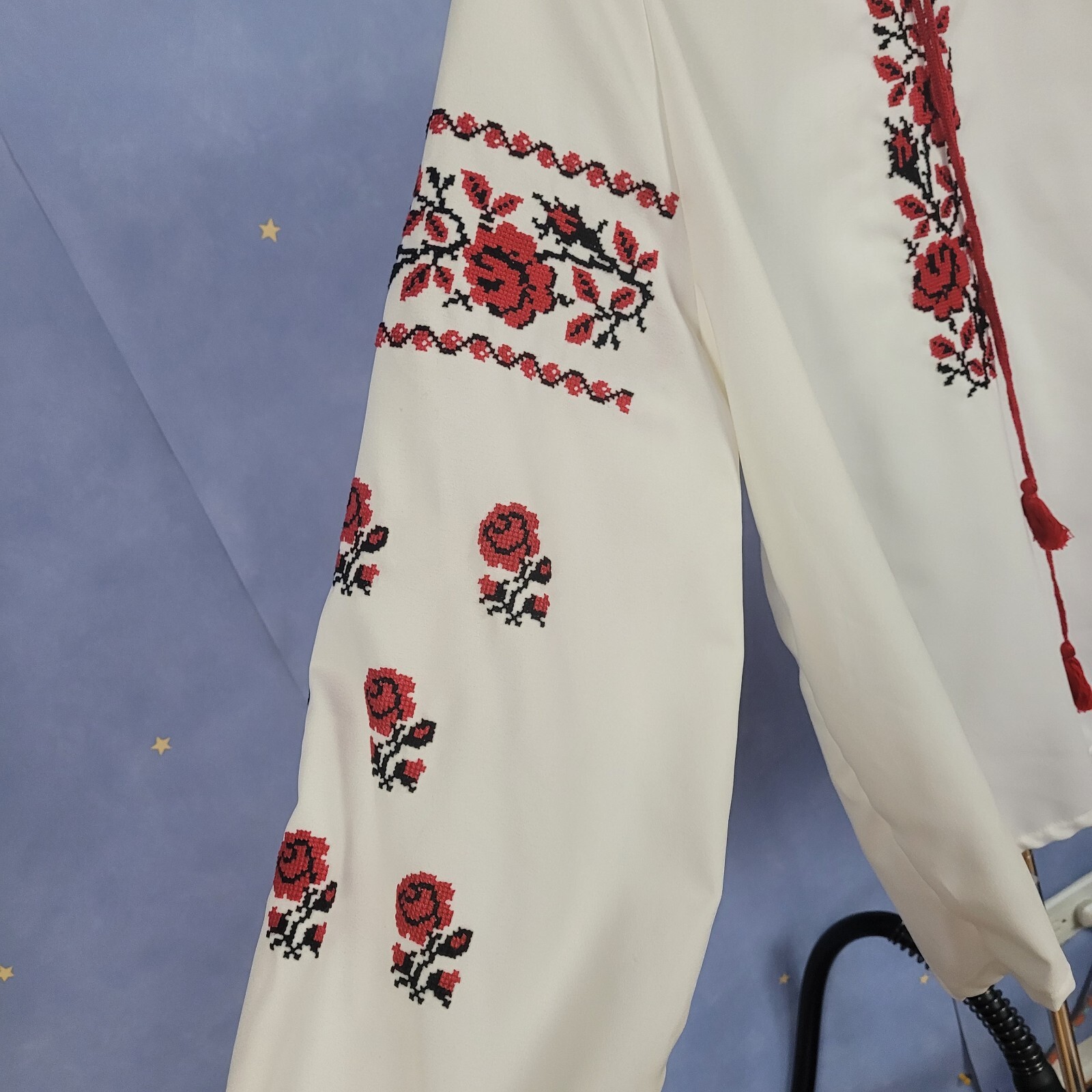 Vintage Blossom Cross-Over Blouse