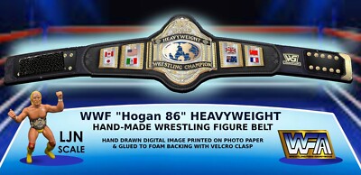 WWF Ljn Scale  Hogan 86  Style Heavyweight Hand-Made Wrestling Figure Belt