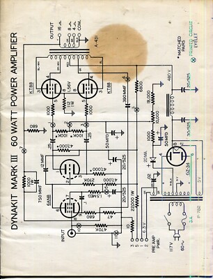 (2). DYNACO ダイナコ DYNAKIT MARK lll (ジャンク) Dynaco Dynakit Mark III MKIII Tube Amp Restoration Kit
