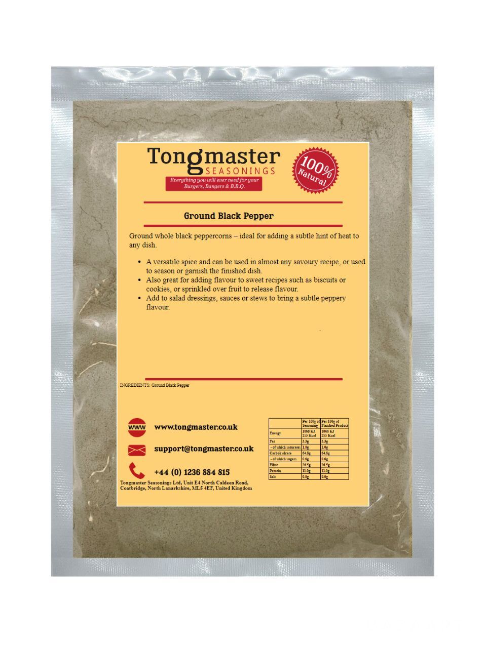 Ground Black Pepper - 100g