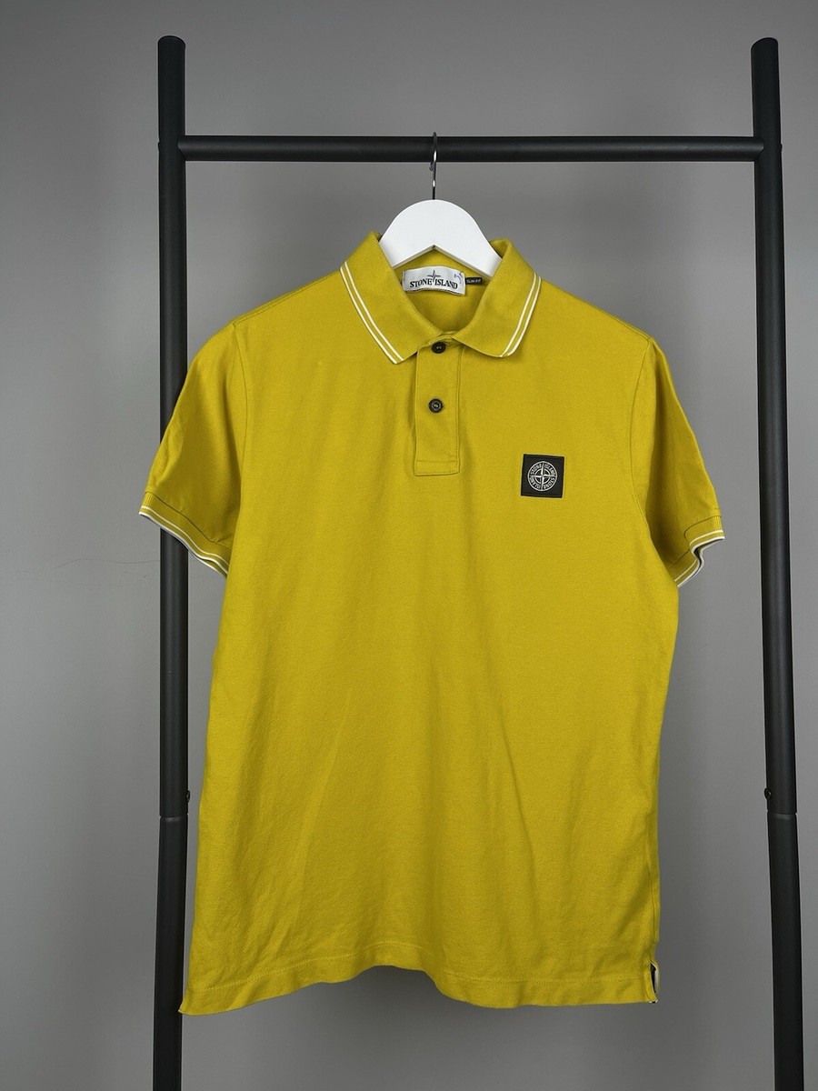 Stone Island Yellow Polo Shirt size M | eBay