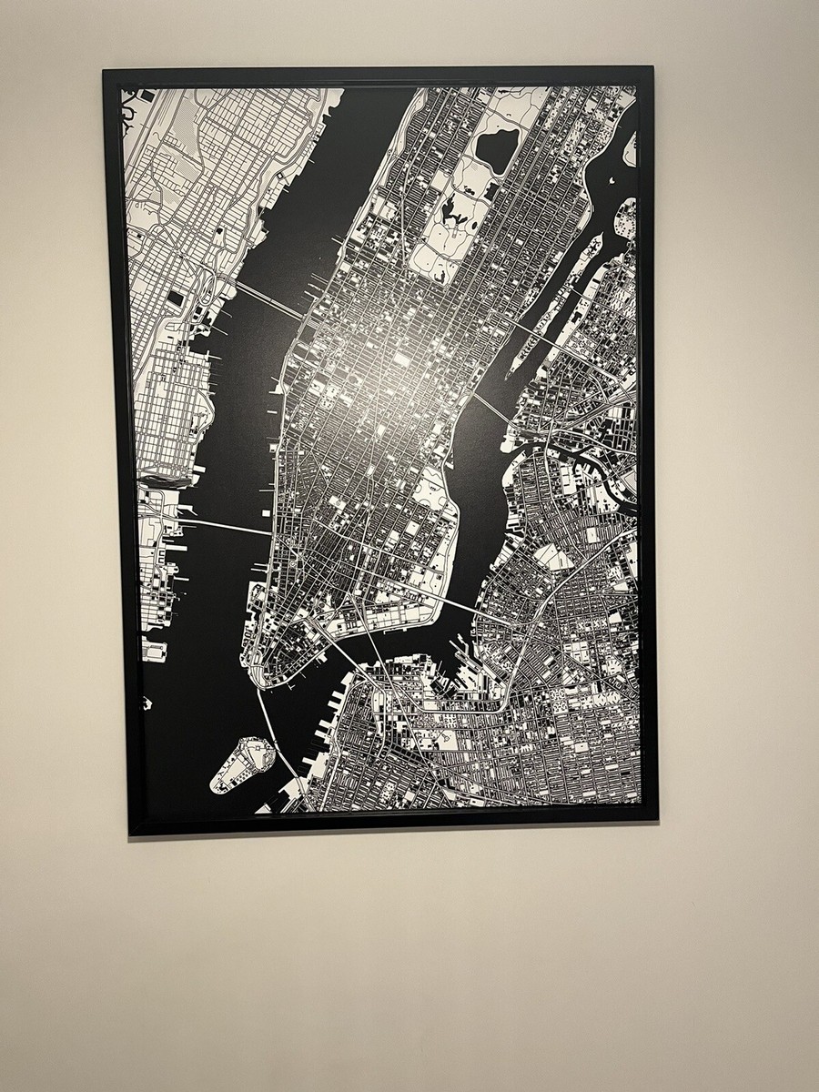IKEA超大型モノクロポスター IKEA 005.004.94 BJÖRKSTA Picture Manhattan 55 x 39 ¼ 