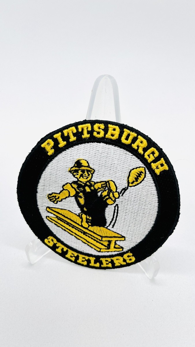 Pittsburgh Steelers Retro Logo Patch MASCOT STEEL WORKER