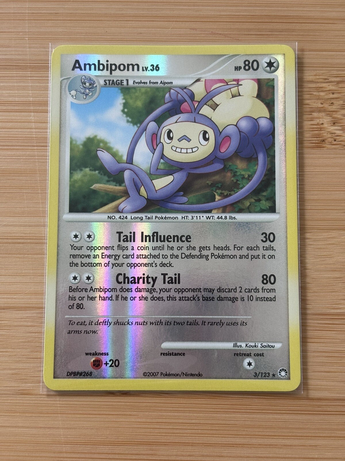 Ambipom 3/123 Mysterious Treasures Reverse Holo Pokémon Card TCG