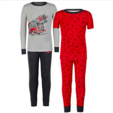 Kirkland Signature Boy's 4 Piece Pajamas Set, Multicolor, Sz 6 T