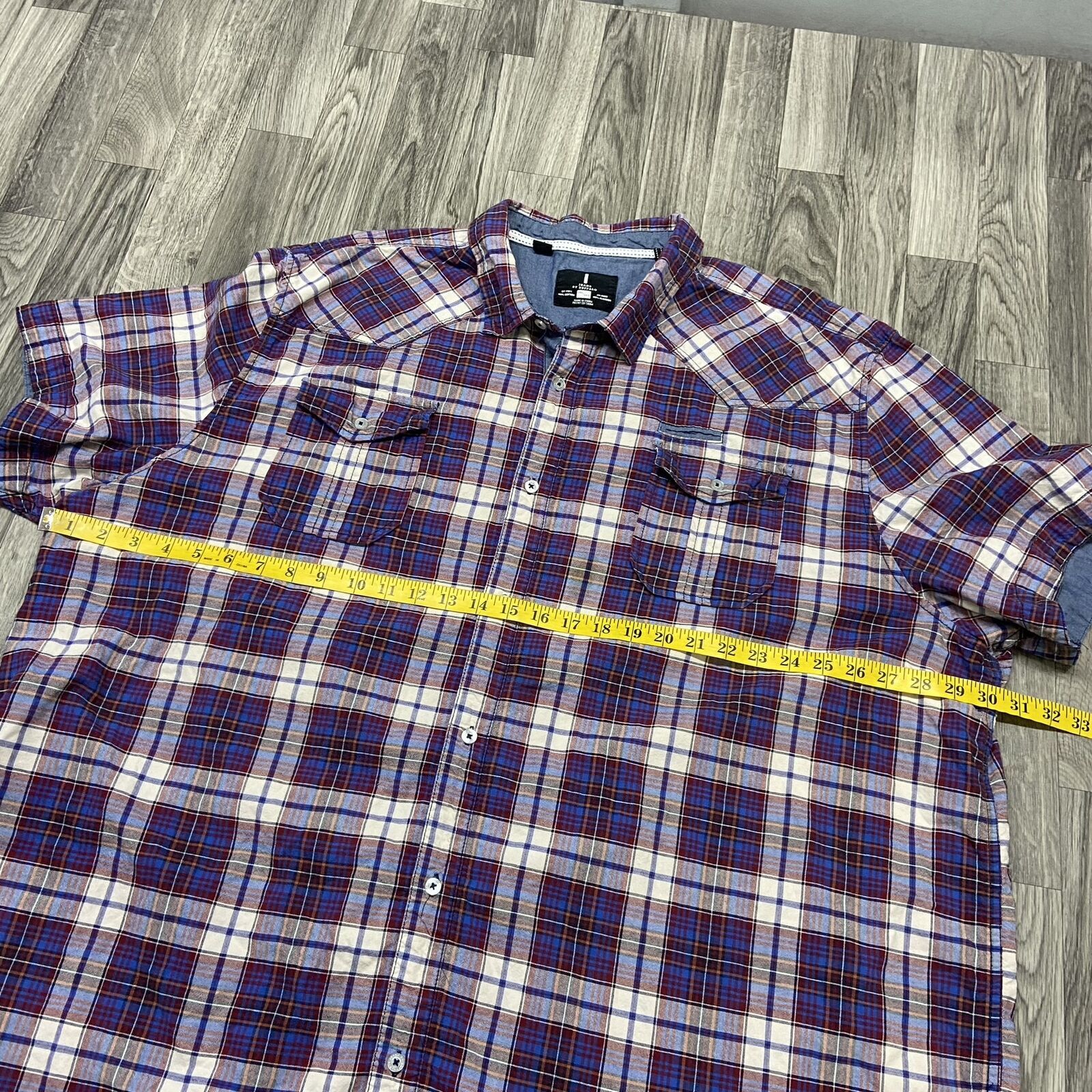 BUFFALO Button Down Collared Multi Color Plaid Ca… - image 5