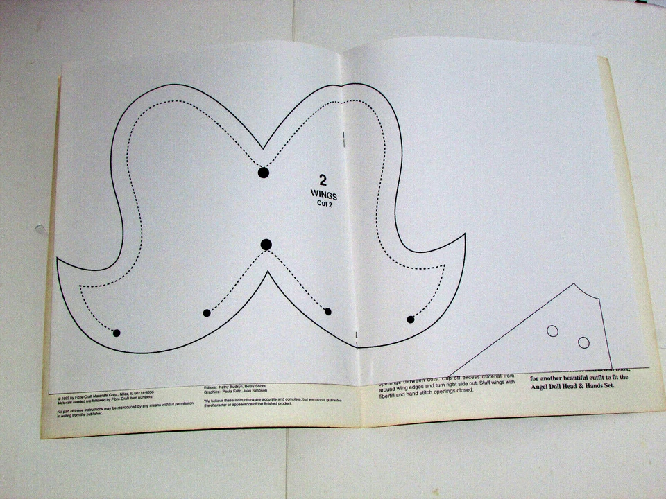 Fibre Craft GABRIELLE ANGEL Treetop-Centerpiece Full Size Sewing Pattern (sew) - Image 3 of 4