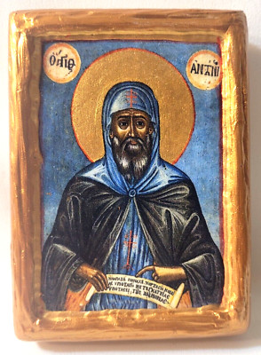 Saint Anthony Antonio Antoine The Great Byzantine Greek Easter Orthodox Icon