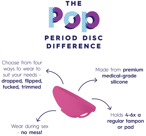 Pop Reusable Menstrual Disc | Capacity of 4 - 6 Super Tampons