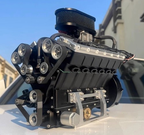 ENJOMOR GS-V12 72cc DOHC V12 4-Stroke WaterCooled Gasoline Model Car Engine NIB - Picture 8 of 16