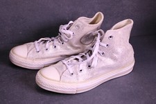 Converse All Star Classic Damen Sneaker Chucks Gr. 38 silber weiß Leder BC1436