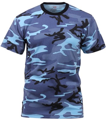 t shirt camouflage bleu