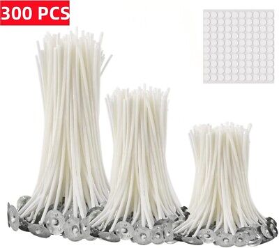 300pcs Candle Wicks 6 Inch Cotton Core Candle Making Supplies Pre