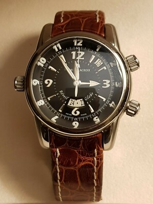 Maurice Lacroix Reveil Globe Automatic GMT 3 time zones and Alarm MP6388