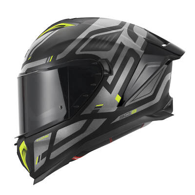 Casque Intégral GIVI Tridion Vortix 50.5 - Noir/Jaune Fluorescent - Compatible Sacs De Réservoir
