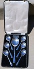 PRIESTLY & MOORE ~ SERVING & SOUP SPOONS ~ IN DISPLAY BOX ~ VINTAGE ~ AS FOUND — photo 1