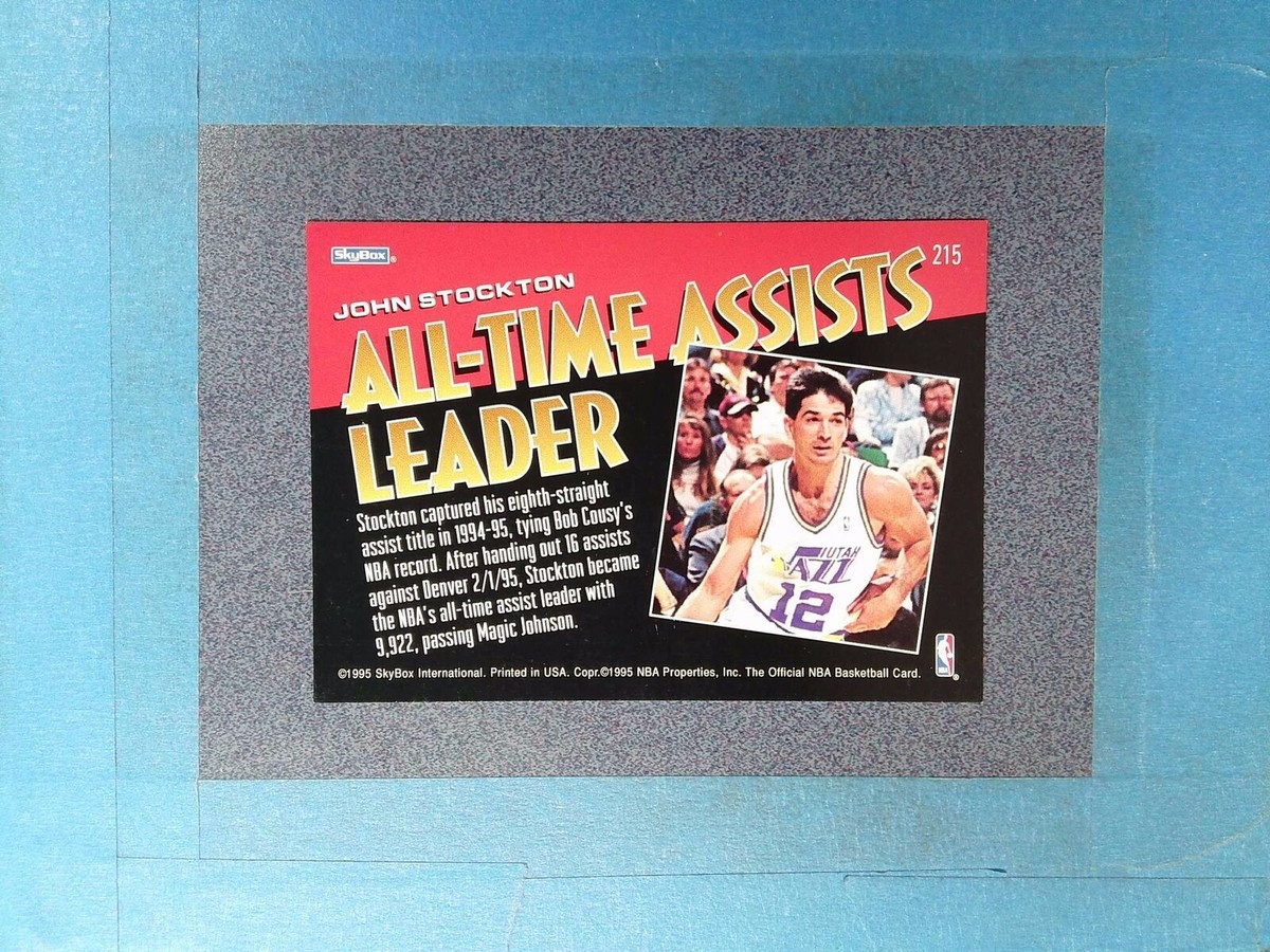 1995 Hoops JOHN STOCKTON #215 All Time Assists Leader