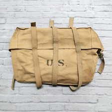 Vintage WW1 US Army Military Deployment Bag 1918 Boston Depot Canvas Duffle