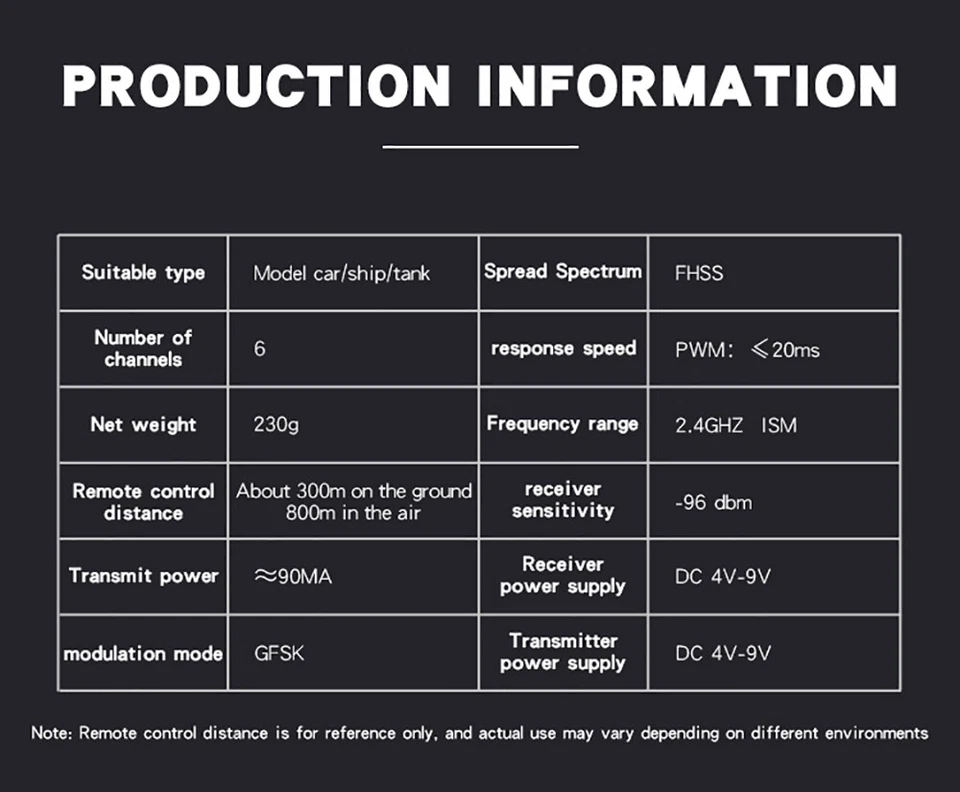 HotRC RC Sender CT-6A CT-8A 6CH 8CH 2,4 GHz mit F-06A F-08A PWM GFSK Empfänger - Bild 4 von 4