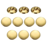 10 StüCk Antike MetallknöPfe 20Mm Rund FüR NäHen Gold
