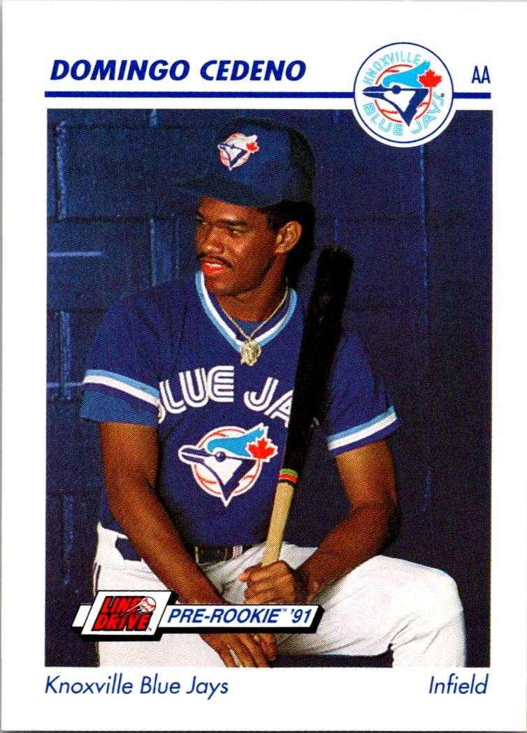 Domingo Cedeno 1991 Line Drive AA #352 Knoxville Blue Jays