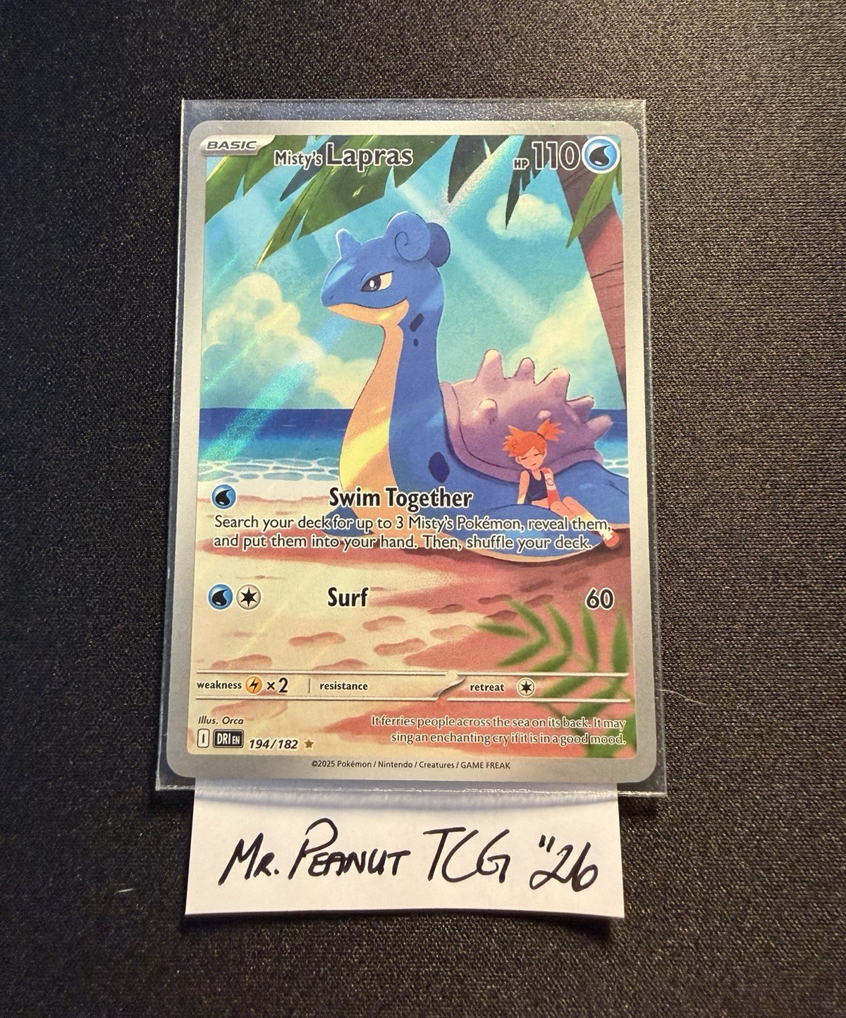 Misty’s Lapras 194/182 Illustration Rare Destined Rivals Pokemon TCG NM