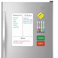 HOMiDEK Magnetic Dry Erase Board: Small Fridge Whiteboard, Flexible Refrigera...
