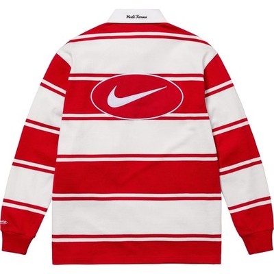 Supreme x Nike Stripe Rugby XXL Red SS25 Brand New | eBay