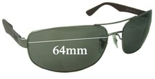 SFx Replacement Sunglass Lenses fits Ray-Ban RB3445 - 64mm Wide