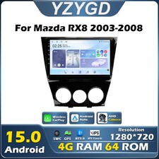 For Mazda RX8 2003-2008 Android Auto Carplay Stereo Radio GPS Navi Multimedia BT