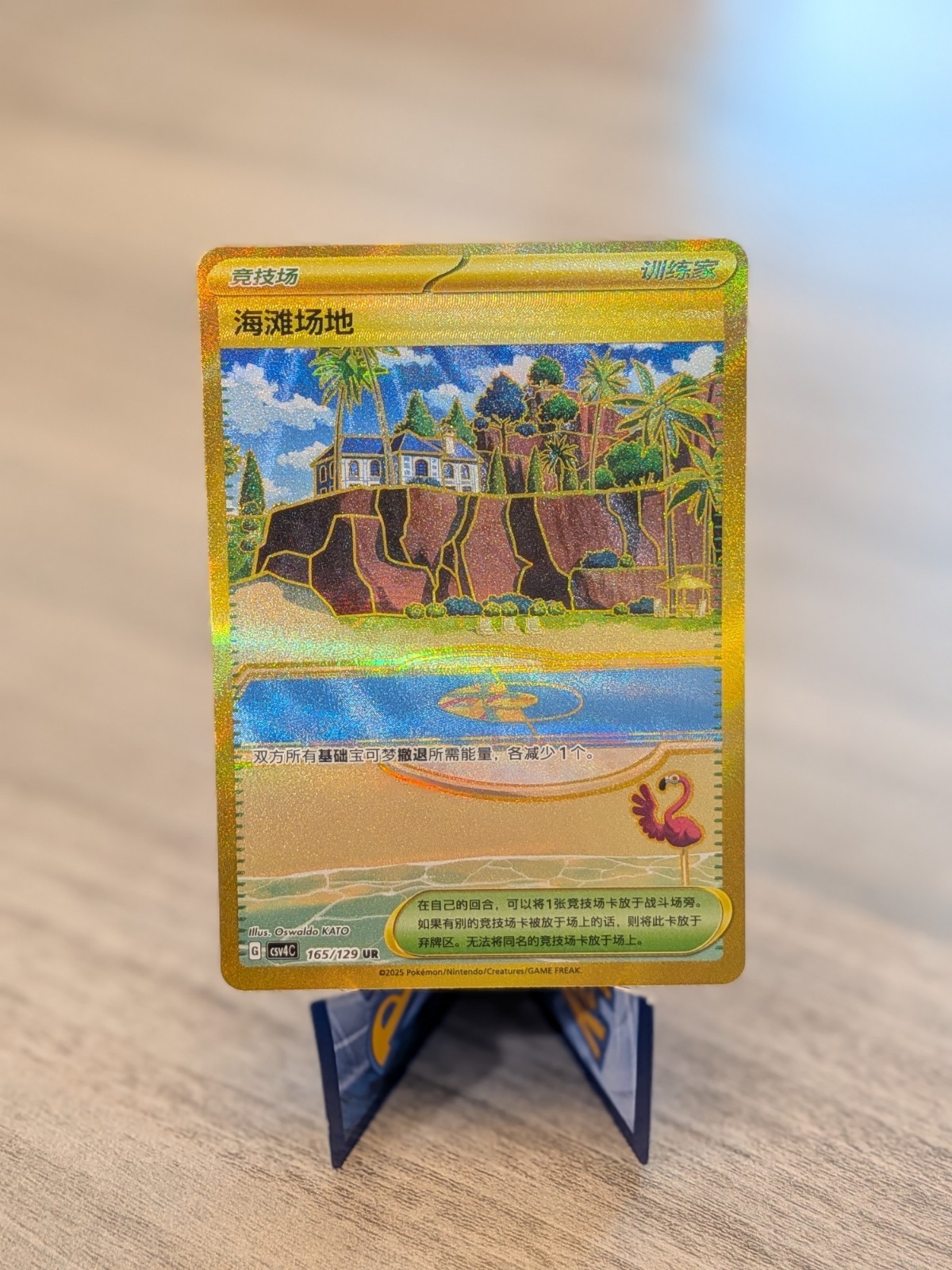 Pokémon TCG Beach Court 165/129 SV4a UR Ultra Rare Foil Chinese Stadium