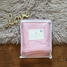 Pottery Barn Kids Pink Mini Dot Blackout Curtain Panel 96" White Polkadot