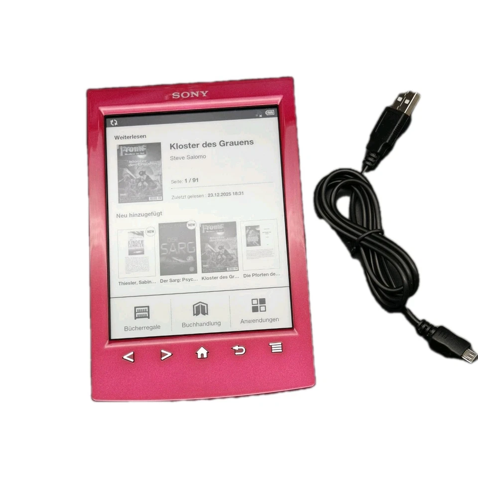 Sony eBook Reader PRS-T2 15,2 (6 Zoll) 2GB WLAN Rot  - Bild 2 von 4
